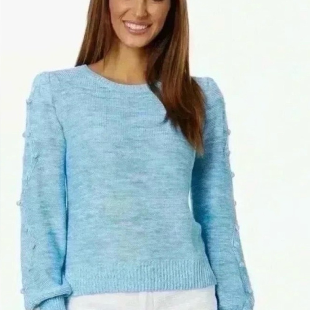 NWT Lilly Pulitzer Sky Blue Crew Neck Sweater
